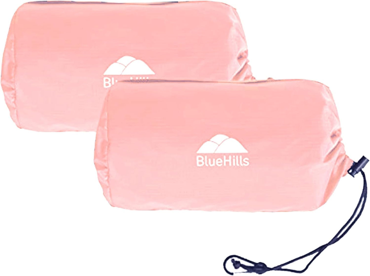 BlueHills Travel Blanket Pillow Compact Lightweight Pocket Size Airplane Traveling Essential Flight Trip Throw in Bag Portable Case Plane Accessory Gray L01