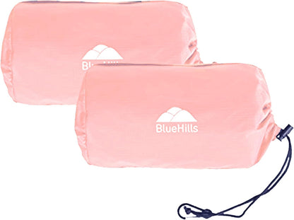 BlueHills Travel Blanket Pillow Compact Lightweight Pocket Size Airplane Traveling Essential Flight Trip Throw in Bag Portable Case Plane Accessory Gray L01