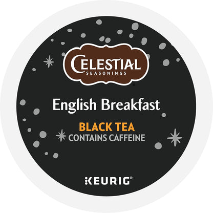 Celestial Seasonings English Breakfast Black Tea, Single-Serve Keurig K-Cup Pods, 24 Count