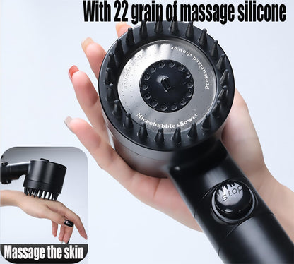 Shower Head with Handheld, Shower Heads High Pressure, High Flow Even with Low Water Pressure-Hand Held Showerhead Set,3 Modes Filtered Showerhead with 59″Replacement Hose/Bracket/Cotton Filters