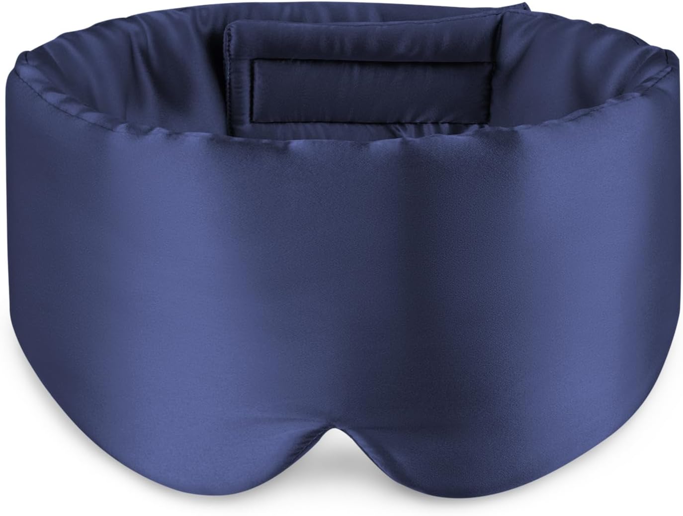 Zenssia 100% Mulberry Silk Sleep Mask Eye Mask for Man and Woman with Adjustable Headband, Full Size Large Sleep Mask & Blindfold for Total Blackout for All Night Sleep, Travel & Nap- Black