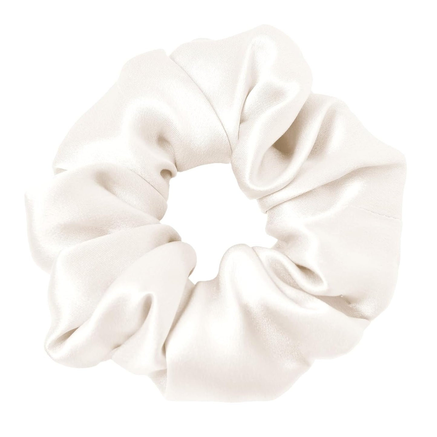 LILYSILK Silk Hair Scrunchies / Ties for Frizz & Breakage Prevention, 100% Mulberry, No Damage, Elastic ponytail Holders, 1Pc, Coffee - Colors B