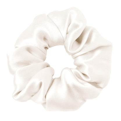 LILYSILK Silk Hair Scrunchies / Ties for Frizz & Breakage Prevention, 100% Mulberry, No Damage, Elastic ponytail Holders, 1Pc, Coffee - Colors B
