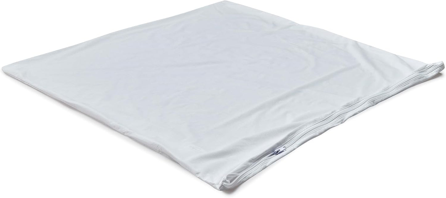 Kingnex 4 Pack Waterproof Down Feather Proof Pillow Protectors with Zipper 20x20 Zippered Pillow Covers for Square Throw Pillow