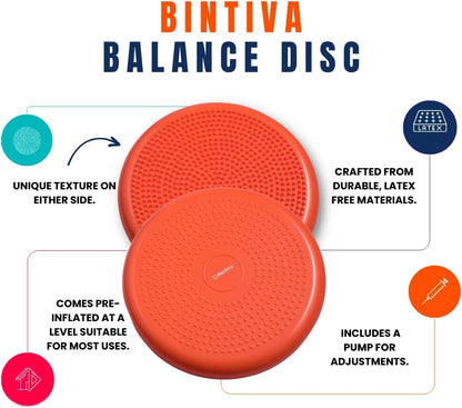 Wobble Cushion Balance Disc - Wobble Disc & Wiggle Seat, Balance Pads for Physical Therapy, Wobble Disk, Sensory Room Equipment - Wobble Seat