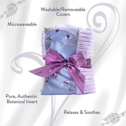 Sonoma Lavender Spa Heat Wrap for Neck, Shoulders and Lower Back, Microwaveable Lavender Aromatherapy Heating Pad, Removable and Washable Covers, Stress and Pain Relief (9" x 26", Arctic Circle)