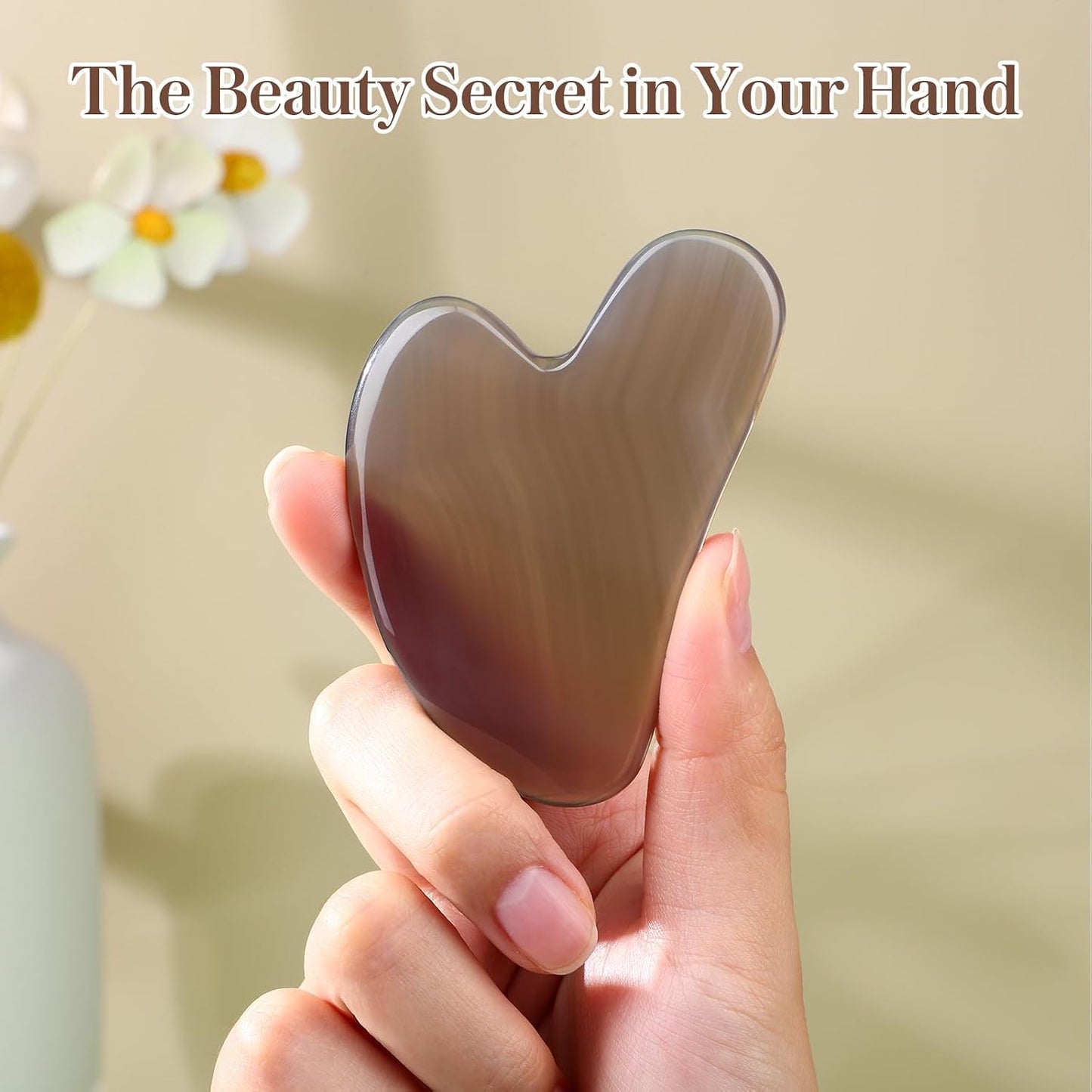 rosenice Gua Sha Facial Tools Guasha Tool Gua Sha Jade Stone Manual Massage Sticks for Jawline Sculpting and Puffiness Reducing for Face Body Tensions Reduce Festive Gifts