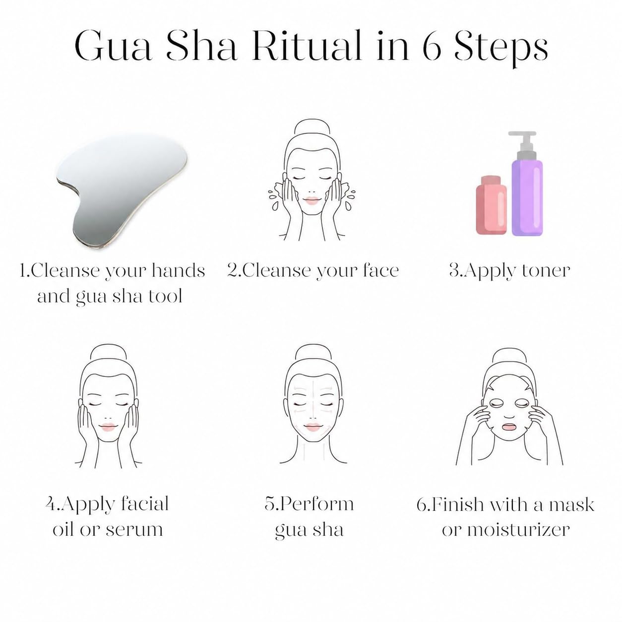 BAIMEI IcyMe Stainless Steel Gua Sha Facial Massager Tools |Relax Back Muscles | Face Sculpting | Daily Beauty Routine | Guasha Tool for Face|Skincare Gift for Women