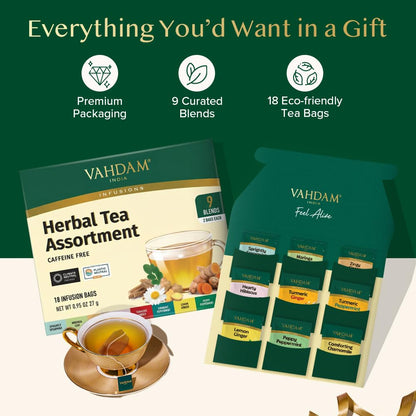VAHDAM, Assorted Black Tea Loose Leaf Tea Gift Set (10 Flavors) Gift Ideas for Women & Men | Directly Sourced From Assam and Darjeeling | Resealable Ziplock Pouch