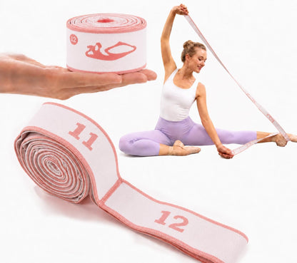 Multi-Loop Stretch Band - Yoga, Pilates, Ballet, and Physical Therapy Stretching Strap for Flexibility, Leg Stretching, and Exercise - Durable Stretching Equipment