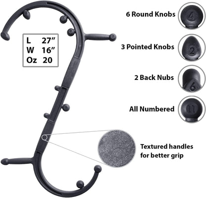 Body Back Buddy Classic Back Massager & Neck Massager for Pain Relief Black