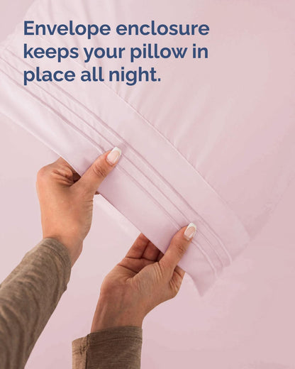 Standard Pillow Cases Set of 10 - Ultra Soft Hotel Quality Pillowcase Covers - Comfy, Cozy & Wrinkle Free - Shrink, Stain and Fade Resistant - Machine Washable Pillow Protectors - 10 Pcs Set - White - Colors A