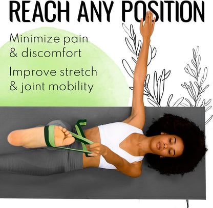 TECEUM 2 IN 1 Yoga & Mat Strap for Stretching – Cotton – 6/8/10 ft
