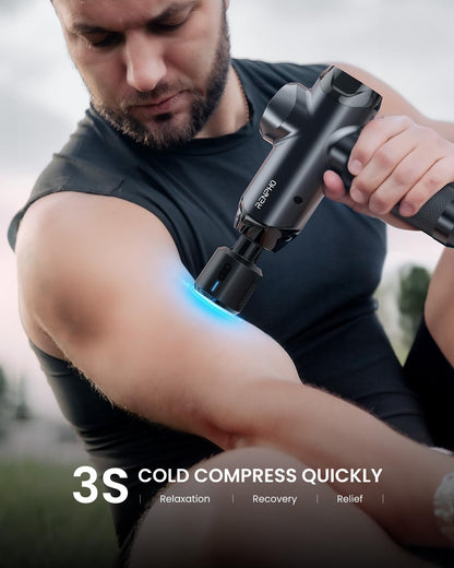 RENPHO Active Thermacool 2 Massage Gun with Heat and Cold, [2026 Upgraded] Handheld Percussion Deep Tissue Neck Back Muscle Massager, FSA Approved Gifts for Men Him Athletes Women Her HSA