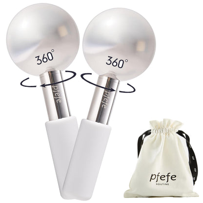 360 Rotating Ice Globes for Face Eyes, Facials Cold Roller for Puffy Eyes