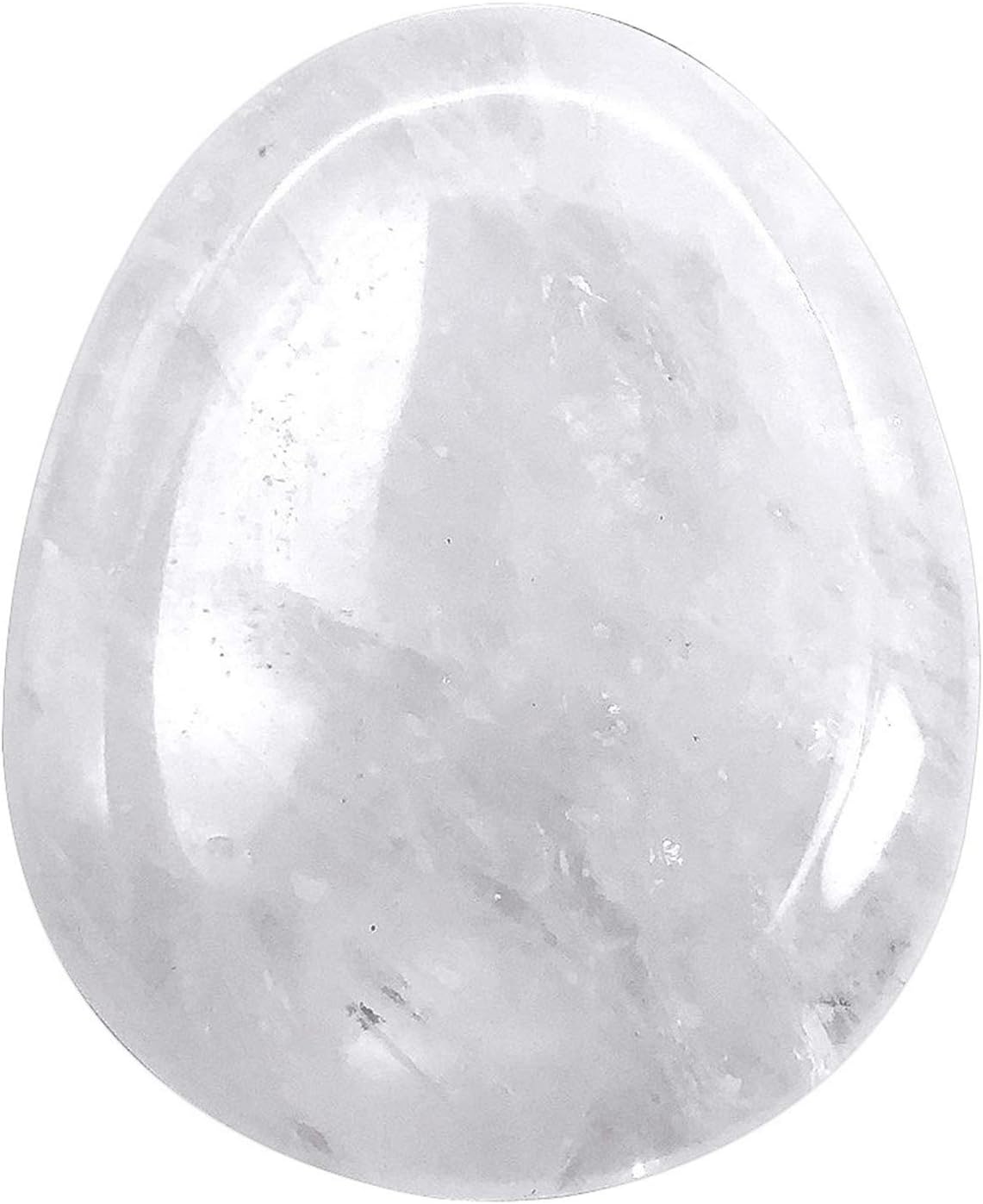 Fekuar Natural Moonstone Crystal Thumb Worry Stone, Hand Carved Healing Crystal Teardrop Pocket Worry Stones for Anxiety Stress Relief Meditation