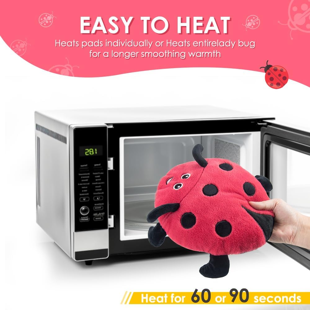 Microwavable Heat Pad for Neck and Shoulders, Weighted Microwave Moist Heating Wrap for Pain Relief Sore Muscle Stress Tension, Heated Wrap with Aromatherapy, Hot & Cold Compress, Grey