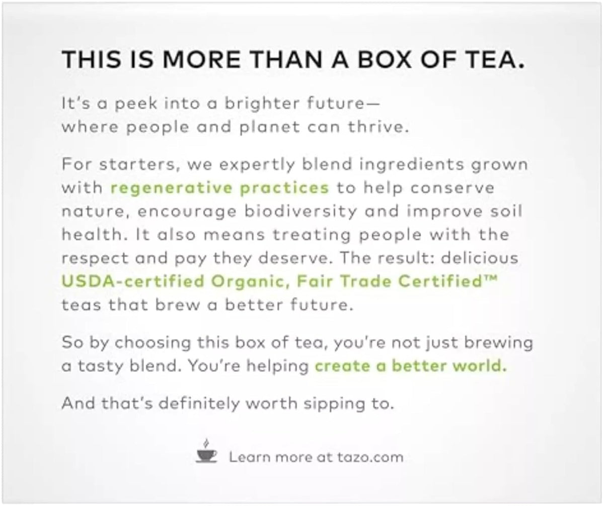 TAZO Tea Bags, Green Tea, Regenerative Organic Zen Tea, 36 Count