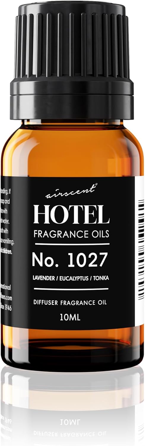 AirScent Hotel Diffuser Oil No. 1027 - Zen Hotel Scent Inspired - 120 mL | Lavender Eucalyptus Tonka - Premium Fragrance Oil for Ultrasonic and Waterless Diffusers and Crafting - 4 fl oz Bottle