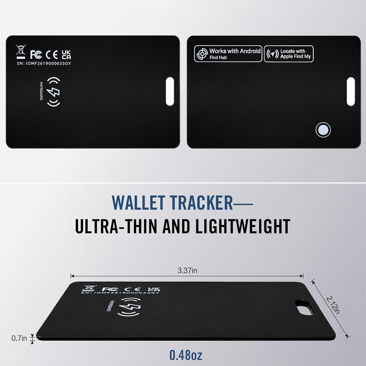 Wallet Tracker Card iOS Android [Apple MFi Certified] Item Locator