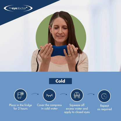 The Eye Doctor Hot Compress for Eye - Helps Dry Eye & Blepharitis - Reusable Eye Mask - Heated Eye Mask for Dry Eyes - Warm Compress for Dry Eyes - Heated Eye Mask for Stye