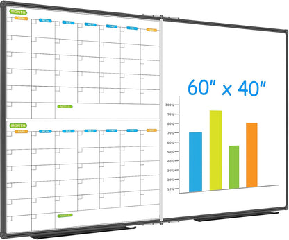 JILoffice Magnetic Dry Erase Calendar Whiteboard, 24" x 18" Monthly Board