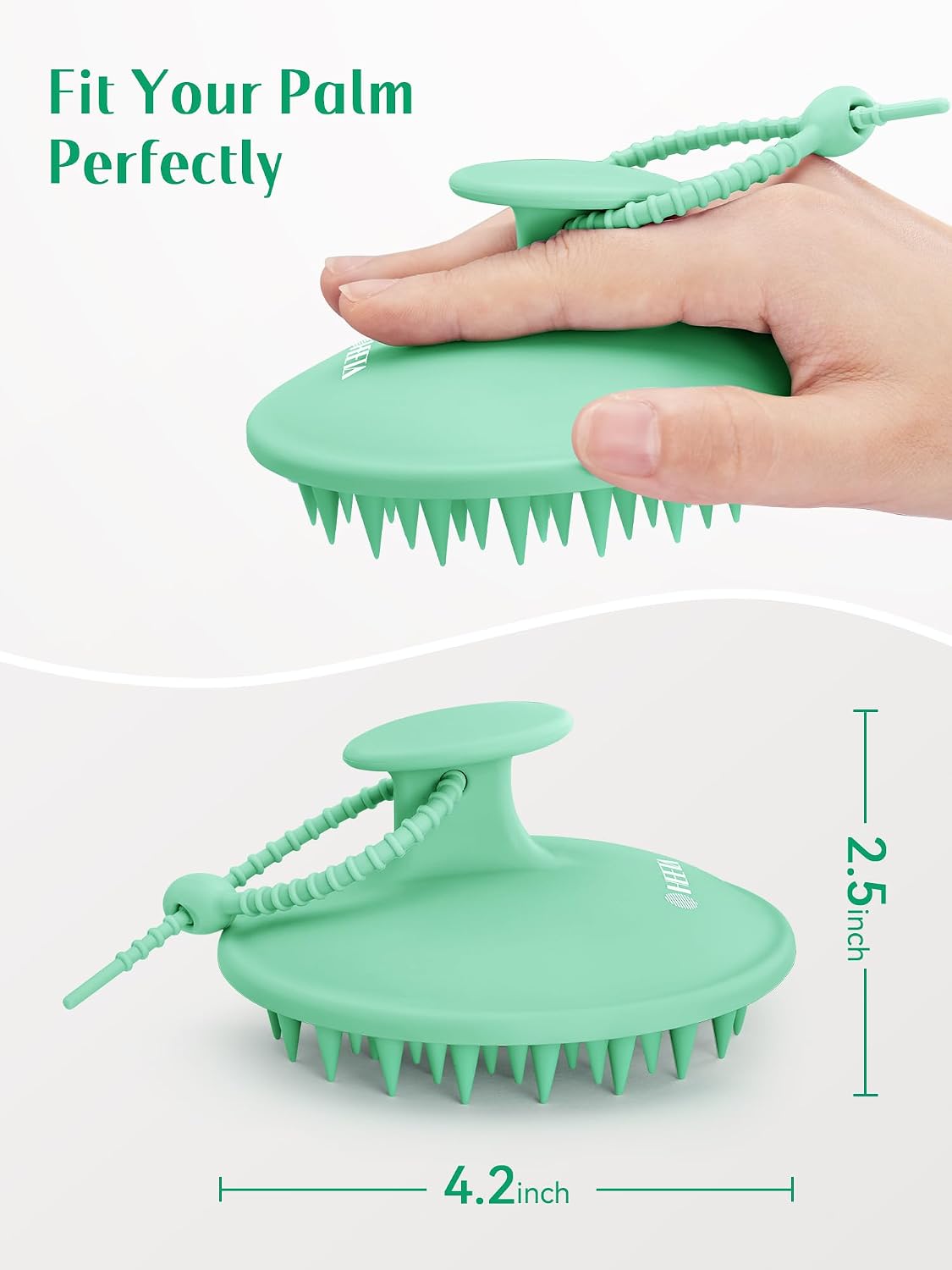 HEETA Silicone Scalp Massager Hair Scrubber Shampoo Brush for Hair Growth