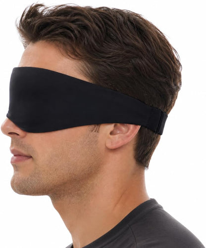 ALASKA BEAR Sleep Mask for Side Sleepers Patented Design, Cup-Shaped and Extra-Soft, 100 Blackout Eye Mask Shades Cover for Men and Women Home or Travel, Machine Washable, Black