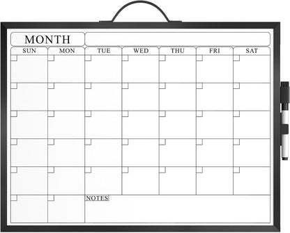 MaxGear Monthly Calendar Whiteboard, Magnetic Double-Sided Board, 16" x 12"