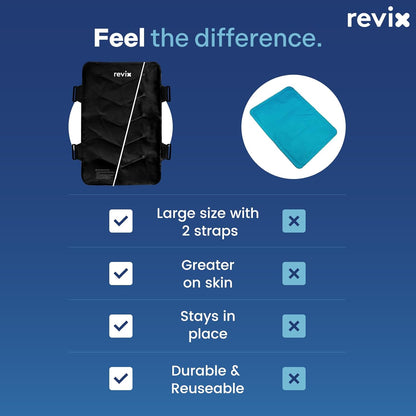 REVIX XXL Full Back Ice Pack Wrap, Reusable Gel Cold Compress for Upper and Lower Back, Long-Lasting Flexible Ice Pack for Muscle Fatigue, Soreness, and Post-Workout Recovery