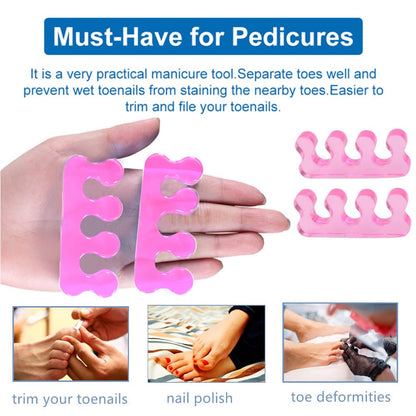 Pedicure Toe Separators for Bunion & Nail Polish Orthopedic Gel Toenail Dividers, Soft Gel Pedicure Kit Suitable for Salon Supplies, Beauty Tools for Toenail Separation