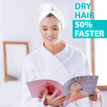 Bondi SPA Microfiber Hair Towel – Dries Hair 50% Faster – Anti-Frizz Towel for All Hair Types – Super Absorbent & Soft - XL (Rectangle) - 42 x 22 inches