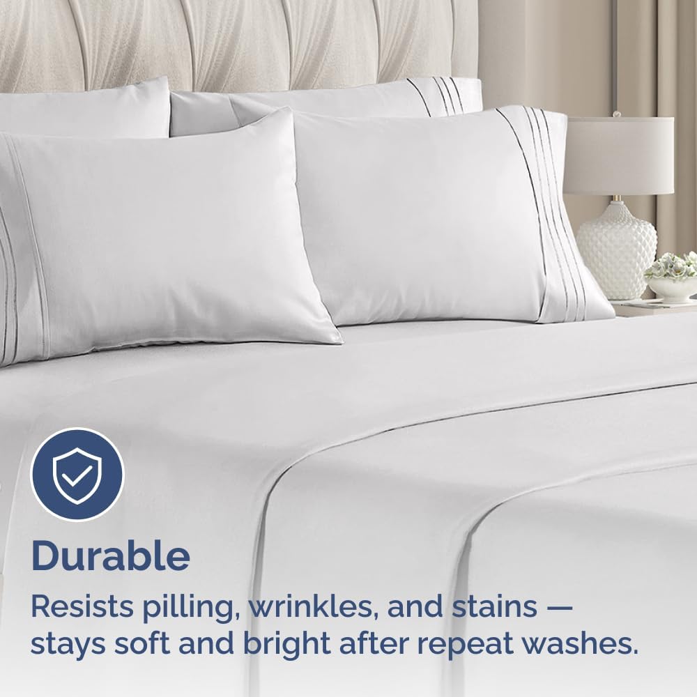 Standard Pillow Cases Set of 10 - Ultra Soft Hotel Quality Pillowcase Covers - Comfy, Cozy & Wrinkle Free - Shrink, Stain and Fade Resistant - Machine Washable Pillow Protectors - 10 Pcs Set - White - Colors B