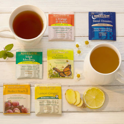 Bigelow Tea Sampler Assortment Variety Pack 48 Count - 24 Flavors - Perfect For Tea Lovers - With Gift Box