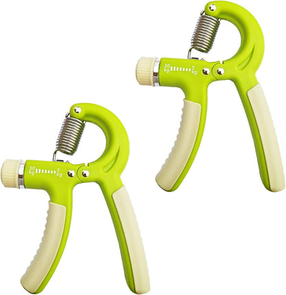 Strengthener Hand Grip 2 Pack Kid Boys Girls Teenager Strength Trainer Number Counter Forearm Finger Wrist Gripper Exerciser 5-30kg Adjustable Stretcher Squeezer Workout