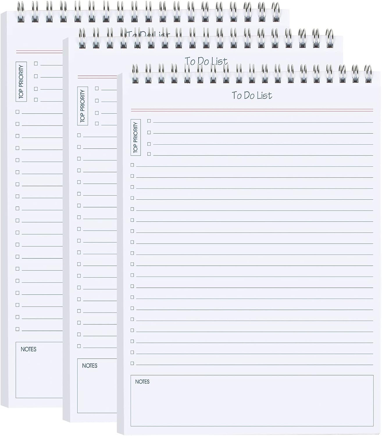 to Do List Notepad 3pcs/Set - Daily Planner Notepad Undated 60 Sheets Tear Off, 5.5" x 8.3" Planning Pad Checklist Productivity Note Pad for Work and Personal Organized