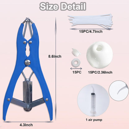 15pcs DIY Stress Ball Kit – Blank Skins with Air Pump & Expander Tool for Making Pressure Balls, Make Your Own Fidget Pressure Balls (15Transparent)