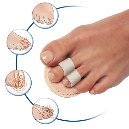 Pedifix Double-Toe Straightener – Gentle Toe Alignment Support for Hammer Toes, Crooked or Overlapping Toes – One Size Fits Most