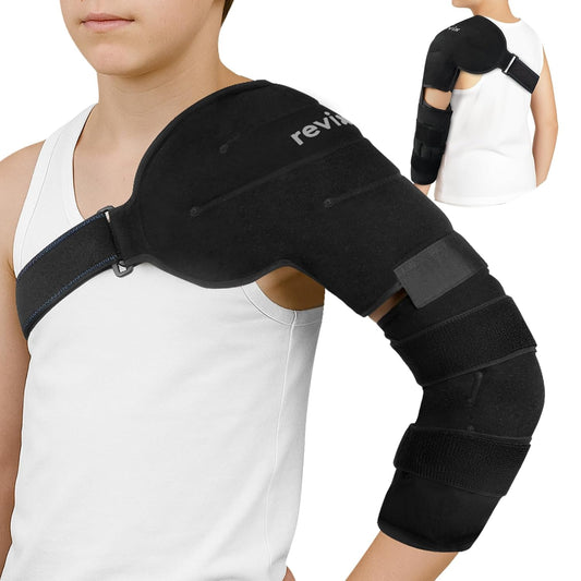 REVIX Arm Ice Pack Wrap for Pitchers – Shoulder and Elbow Ice Pack Reusable Cold Therapy Wrap for Baseball Pitcher Arm Recovery, Adjustable Compression Sleeve for Athelete Post-Workout Muscle Relief