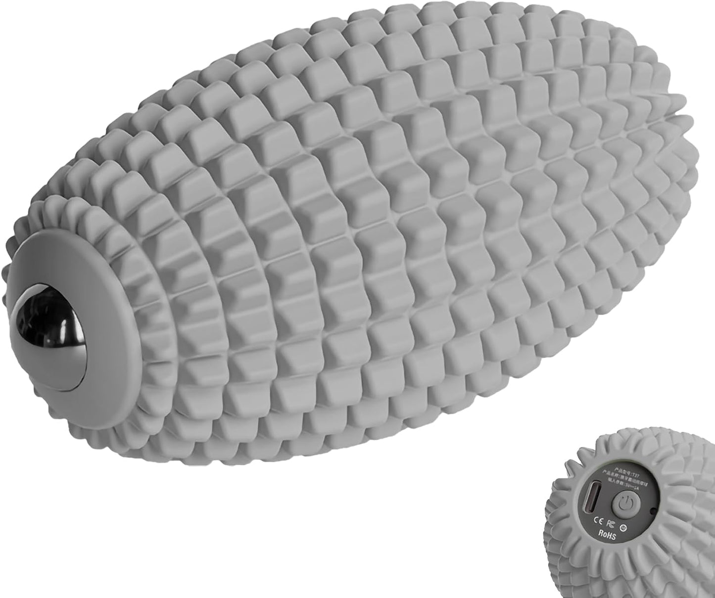 Vibrating Massage Ball for Full Body Relaxation, Silicone Trigger Point Massager Ball for Back, Neck, Foot, Muscle Recovery, Portable Rechargeable Massage Roller, 3 Vibration Modes (Black)