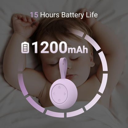 Portable Baby Sound Machine [White Noise for Babies Kids Adults][Timer Function][20 Soothing Sounds][Sleep Soother] 15 Hours Battery Life, Travel,Registry,Gifts,Shower,Clips on Baby Stroller