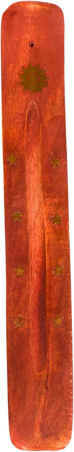Hosley Wood Incense Holder Sun 10 Inches Ideal Gift for Wedding, Aromatherapy, Zen, Spa, Reiki, Meditation