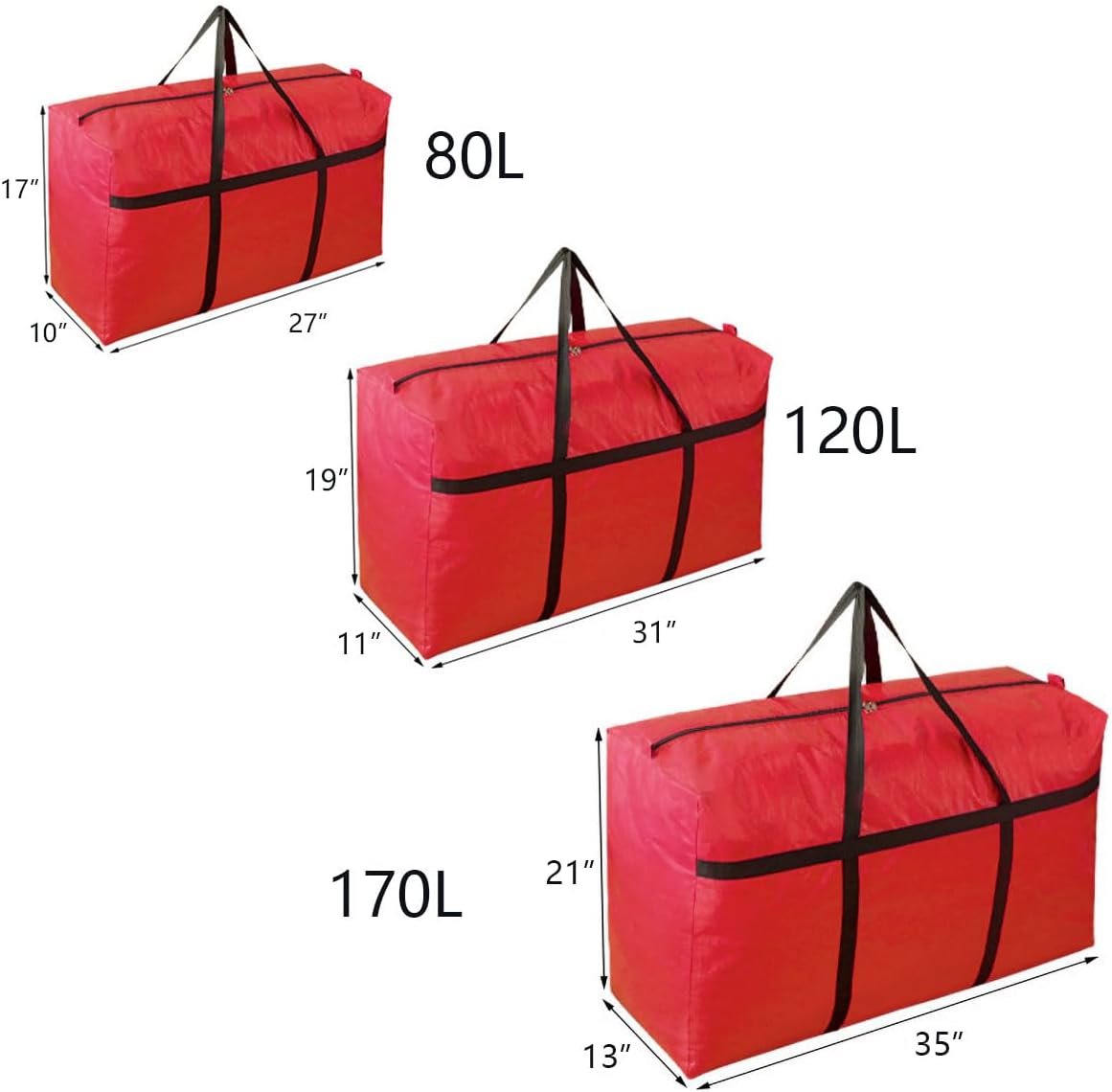 Extra-large Tarp Storage Bag (Black, 45Gal/170L)
