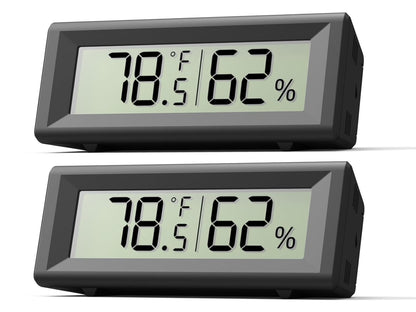 Small Digital Hygrometer, Humidity Meter, Indoor Thermometer, Room Temperature and Humidity Monitor, Gauge with Accurate Sensor, for House, Home, Baby Room, Greenhouse, Humidor, Incubator, Reptiles
