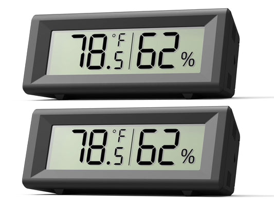 Small Digital Hygrometer, Humidity Meter, Indoor Thermometer, Room Temperature and Humidity Monitor, Gauge with Accurate Sensor, for House, Home, Baby Room, Greenhouse, Humidor, Incubator, Reptiles