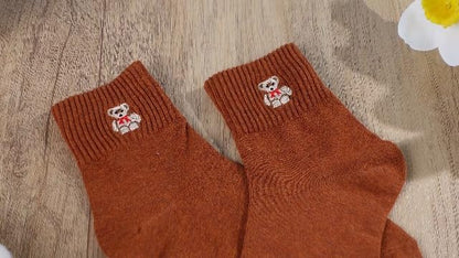 Eurzom 10 Pairs Socks Womens Crew Elastic Ankle Length Cotton Socks Aesthetic Cute Lightweight Low Cut Gifts for Women - Colors B