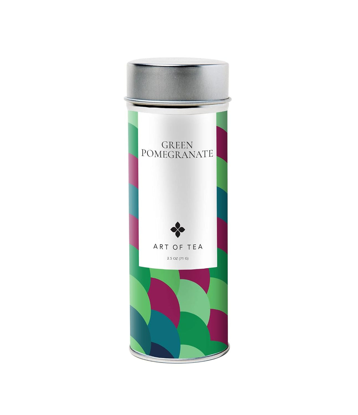 Art of Tea Organic Green Pomegranate 2.5oz Loose Leaf Tea Tin, Premium Fruity Green Tea Blend with Raspberry & Rosehips, Artisan Green Tea Loose Leaf for Hot or Iced Tea
