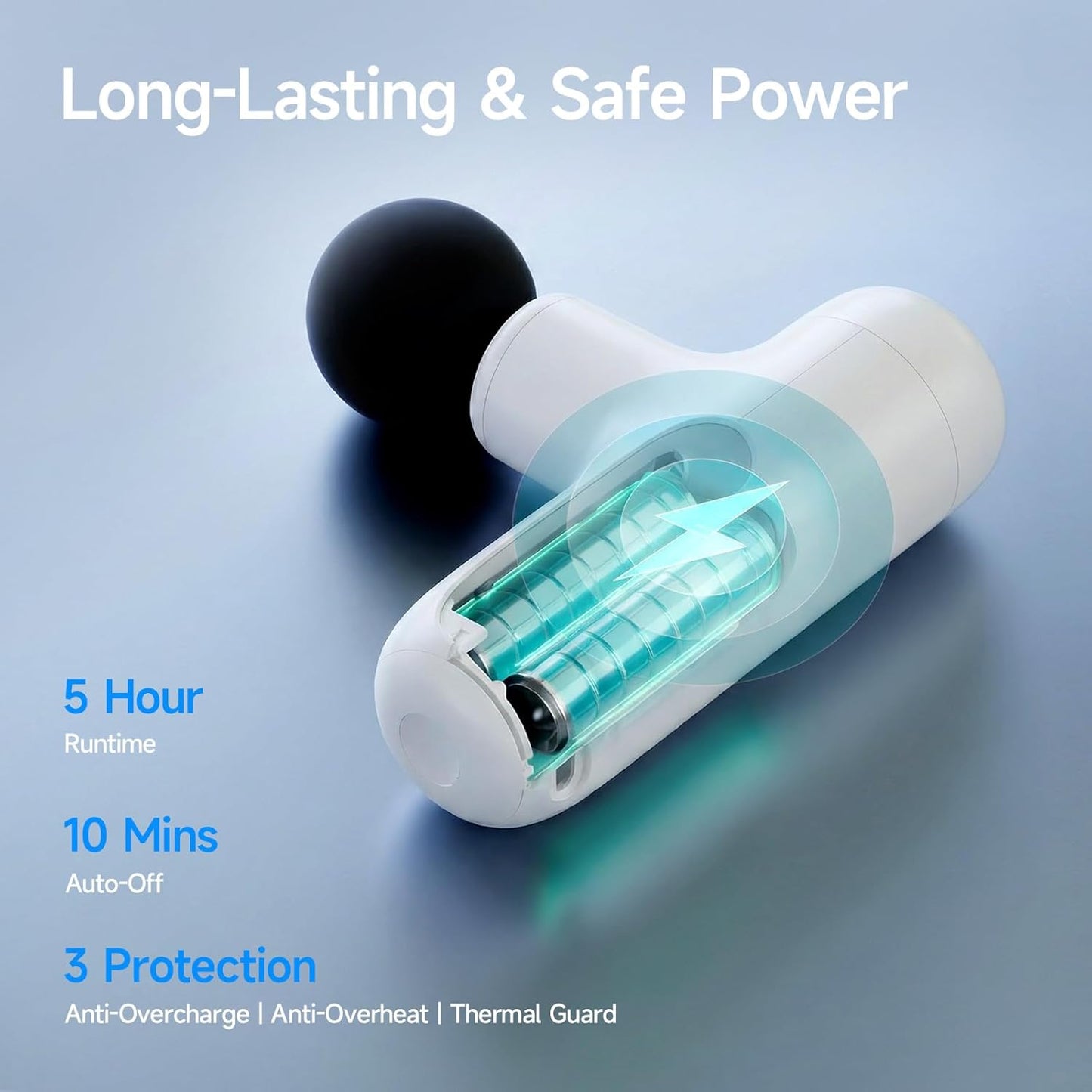 HEYCHY Super Mini Massage Gun Deep Tissue, Handheld Muscle Massager with 4 Heads, Percussion Travel Size Massager Gun FSA Eligible for Men Women Back Relief, Quiet for Home, Gym, Office, HSA, Black