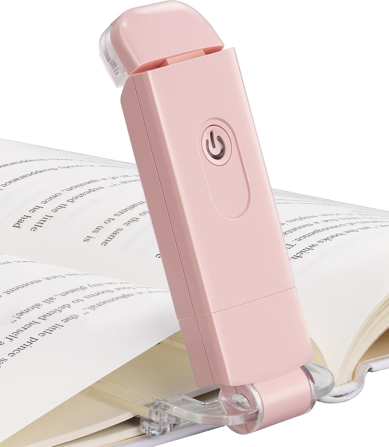 DEWENWILS Book Reading Light, USB Rechargeable Booklight for Reading at Night, LED Clip On Book Lights for Kids, Bookworms, Blue Light Blocking, Amber + Warm White (Green)
