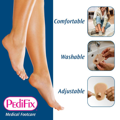 PediFix Podiatrists' Choice Toe Straightener – 3-Pack Toe Aligners Gently Help Realign Crooked, Overlapping, and Hammer Toes – Designed for Comfort and Daily Relief – One Size Fits Most